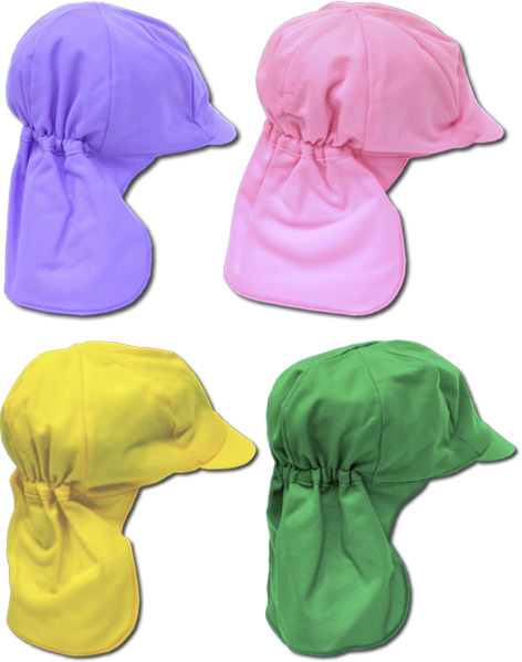 園児用ニットカラー帽子[タレ付き]全12色